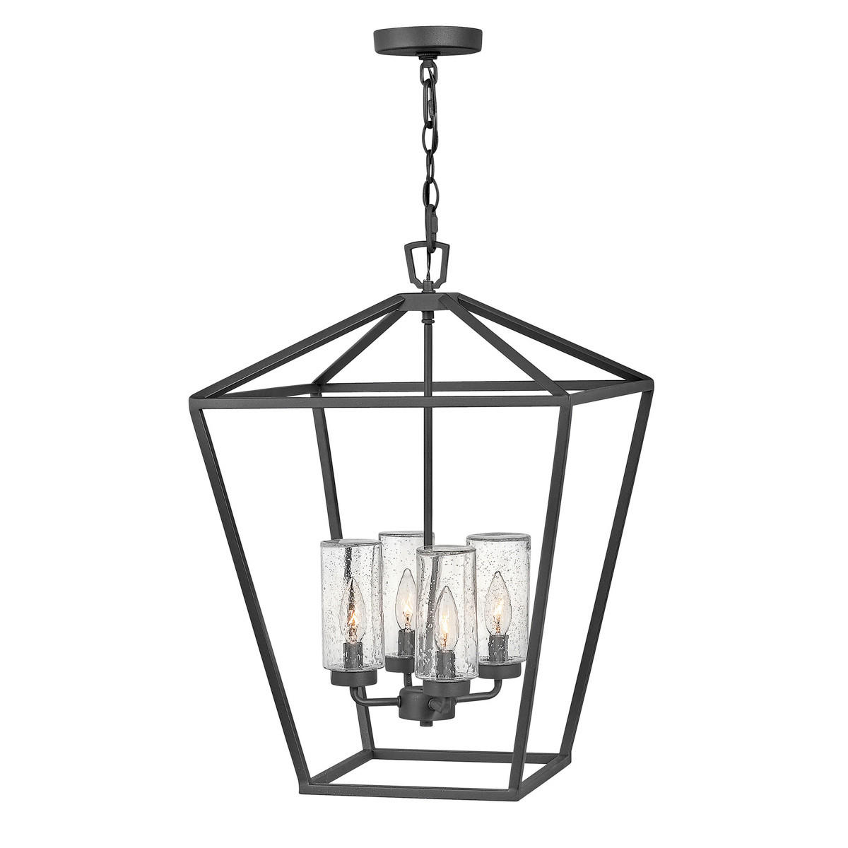 VENKOVNÍ ZÁVĚSNÉ SVÍTIDLO, 43.2/66.9 cm  - černá, Konvenční, kov/sklo (43.2/66.9cm) - Elstead Lighting