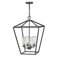 VONKAJŠIE ZÁVESNÉ SVIETIDLO, 43.2/66.9 cm  - čierna, Konventionell, kov/sklo (43.2/66.9cm) - Elstead Lighting