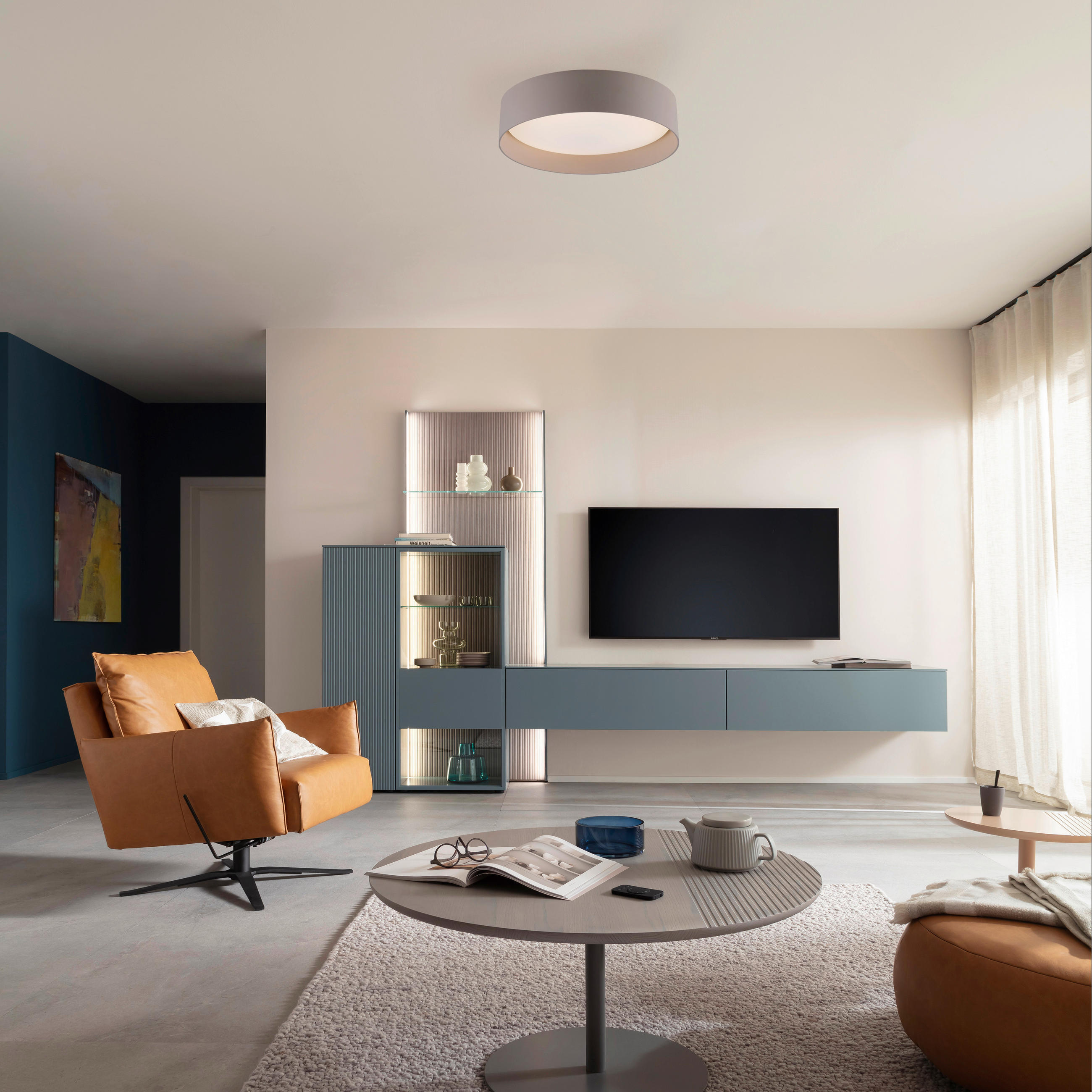 LED-DECKENLEUCHTE 28,5/28,5/7 cm   - Sandfarben, KONVENTIONELL, Kunststoff/Metall (28,5/28,5/7cm) - Schöner Wohnen