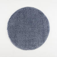 HOCHFLORTEPPICH 80/80 cm Porto Blau rund  - Blau, KONVENTIONELL, Textil (80/80cm) - Novel