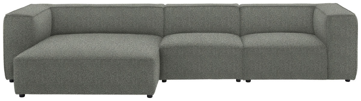 ECKSOFA  in Flachgewebe Grau  164/341 cm  - Schwarz/Grau, Design, Kunststoff/Textil (164/341cm) - W.Schillig