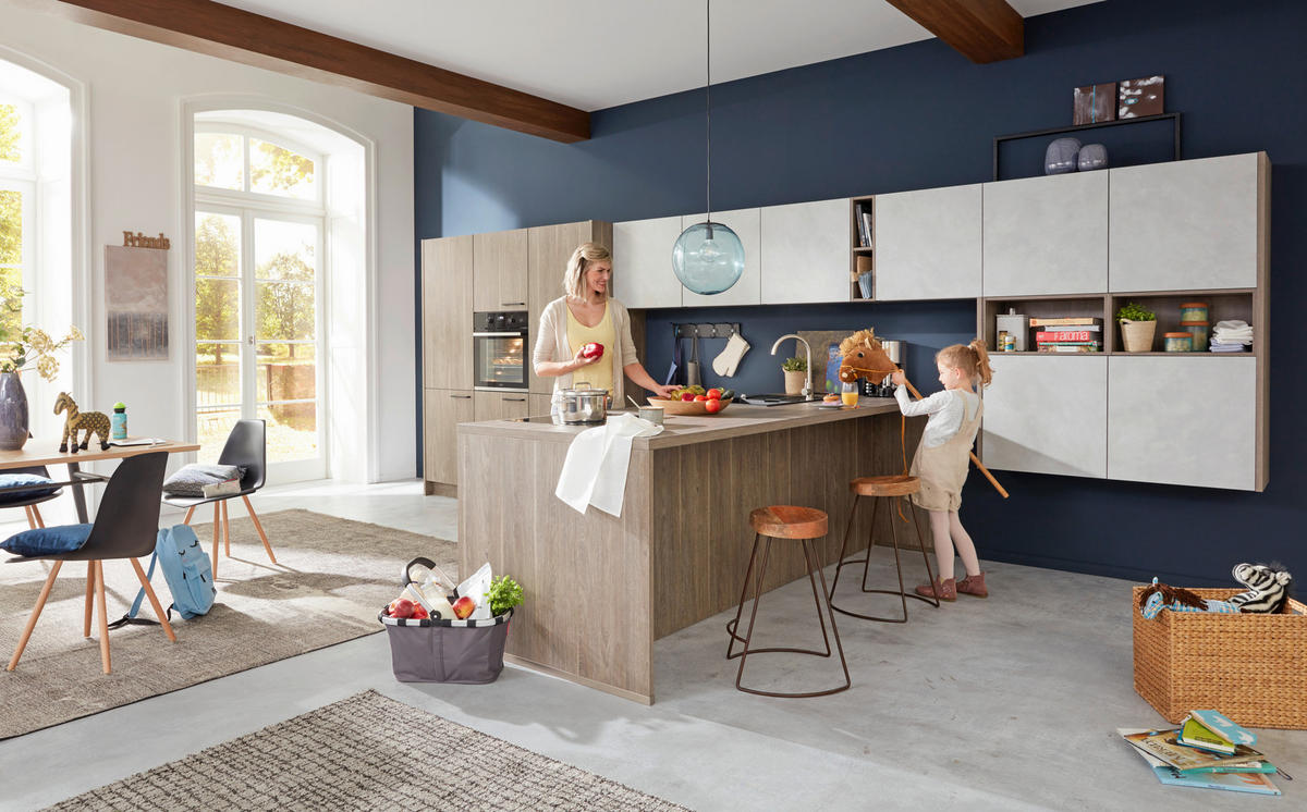 KUCHYŇA NA MIERU DK104 - sivá/farba duba, Modern, kompozitné drevo - Dieter Knoll