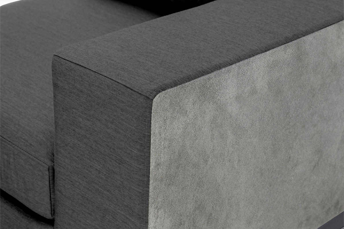LOUNGEENDTEIL  - Anthrazit, Basics, Textil/Metall (92/70/96cm) - Kettler