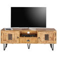 LOWBOARD in 145/53/40 cm - Hellbraun/Schwarz, LIFESTYLE, Holz/Metall (145/53/40cm) - Landscape