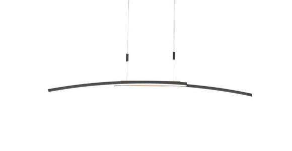 LED-HÄNGELEUCHTE 130/6,5/155 cm   - Schwarz, Basics, Holz/Metall (130/6,5/155cm) - Dieter Knoll