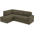 ECKSOFA in Webstoff Hellbraun  165/224 cm  - Hellbraun/Schwarz, KONVENTIONELL, Kunststoff/Textil (165/224cm) - Xora