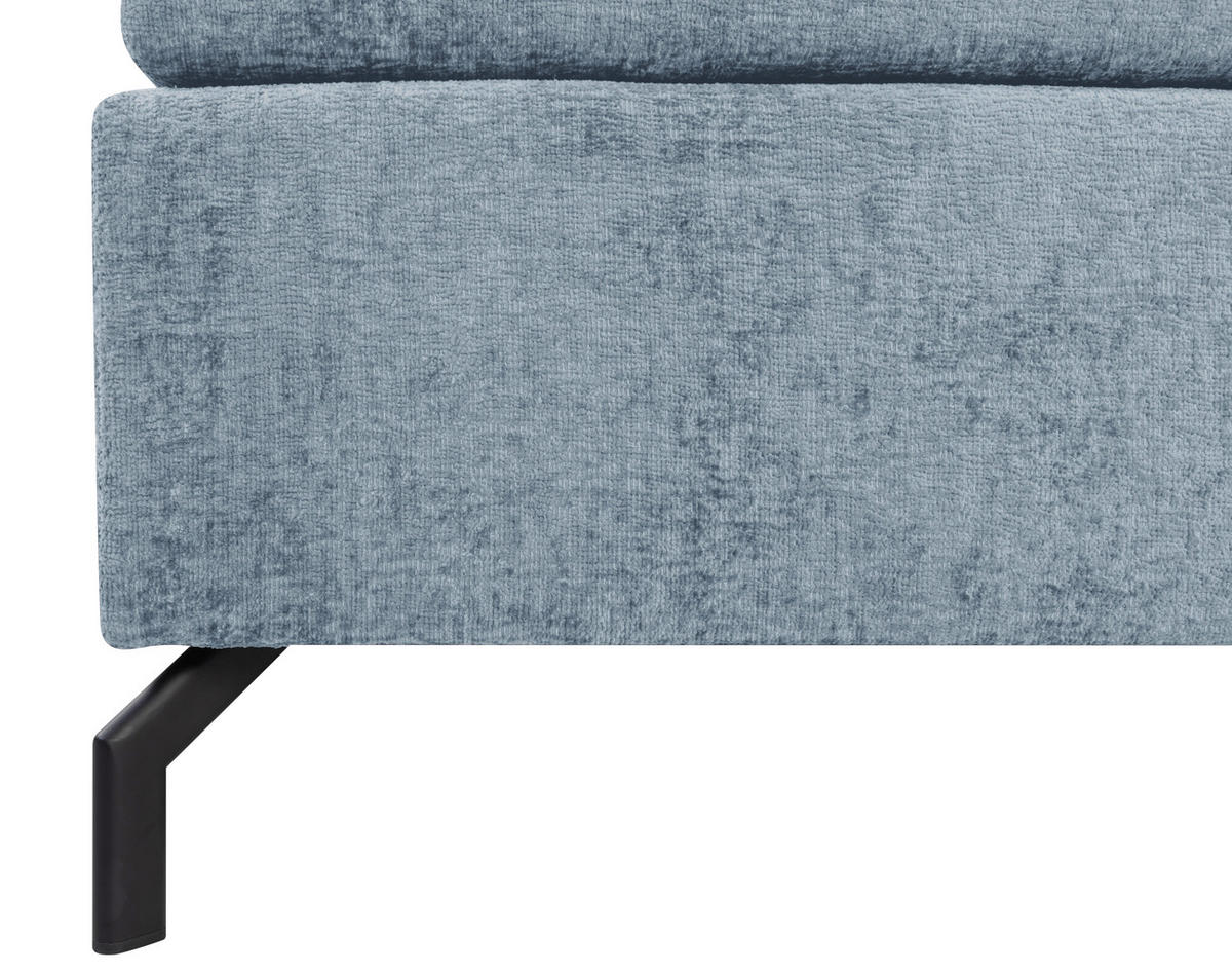 BOXSPRINGBETT 160/200 cm  in Hellblau  - Schwarz/Hellblau, Design, Textil/Metall (160/200cm) - Esposa
