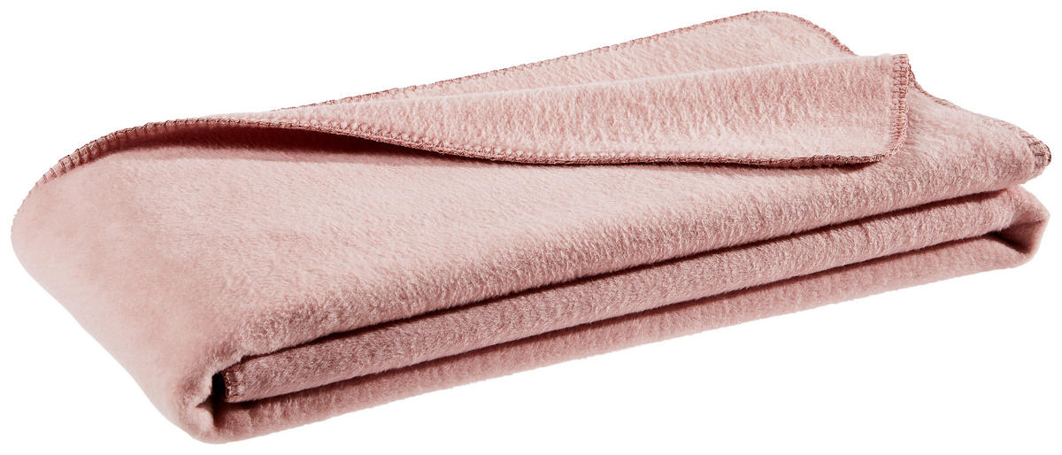 WOHNDECKE 150/200 cm  - Rosa, Basics, Textil (150/200cm) - Bio:Vio