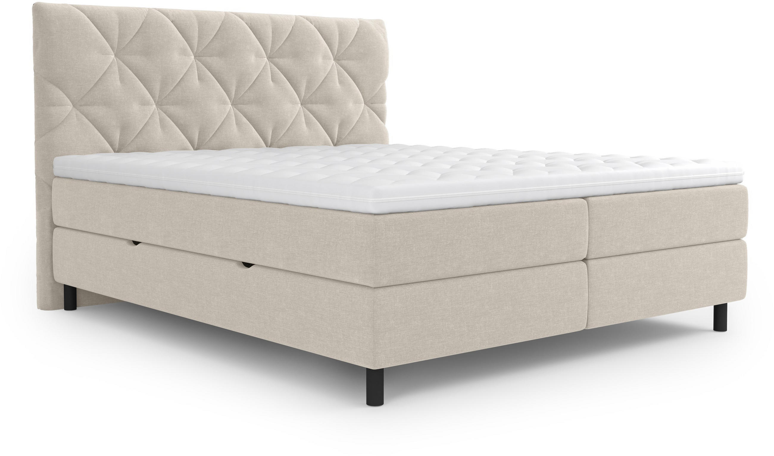 BOXBETT 180/200 cm  in Naturfarben  - Schwarz/Naturfarben, Design, Holz/Holzwerkstoff (180/200cm) - Esposa