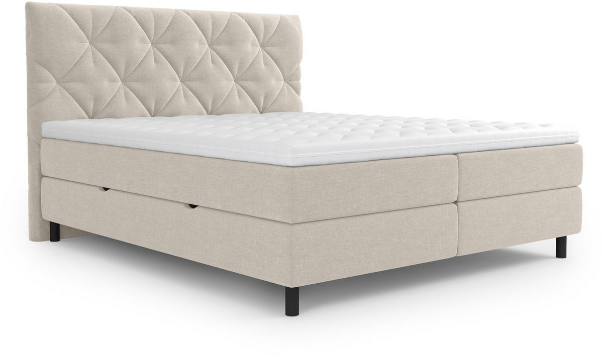 BOXBETT 140/200 cm  in Naturfarben  - Schwarz/Naturfarben, Design, Holz/Holzwerkstoff (140/200cm) - Esposa