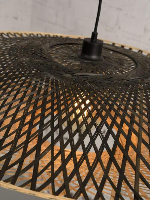 Thumbnail - Good & Mojo Hängeleuchte Kalimantan, Schwarz, Hellbraun, Naturmaterialien, rund,rund, 21 cm, Handmade Quality, Handmade ...