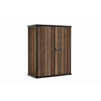 SKRINKA NA NÁRADIE   - farba vlašského orecha, Basics, plast (140/171/74cm) - Ambia Garden