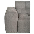 ECKSOFA Taupe Webstoff  - Taupe/Schwarz, KONVENTIONELL, Kunststoff/Textil (301/160cm) - Carryhome