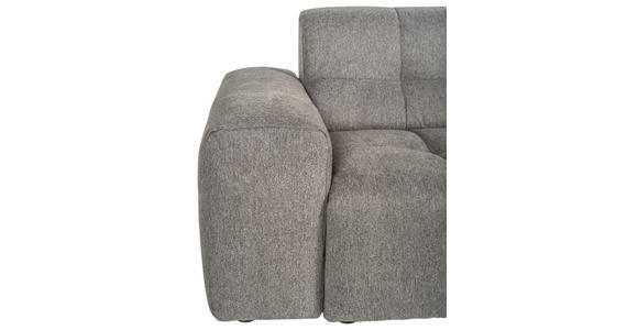 ECKSOFA Taupe Webstoff  - Taupe/Schwarz, KONVENTIONELL, Kunststoff/Textil (301/160cm) - Carryhome