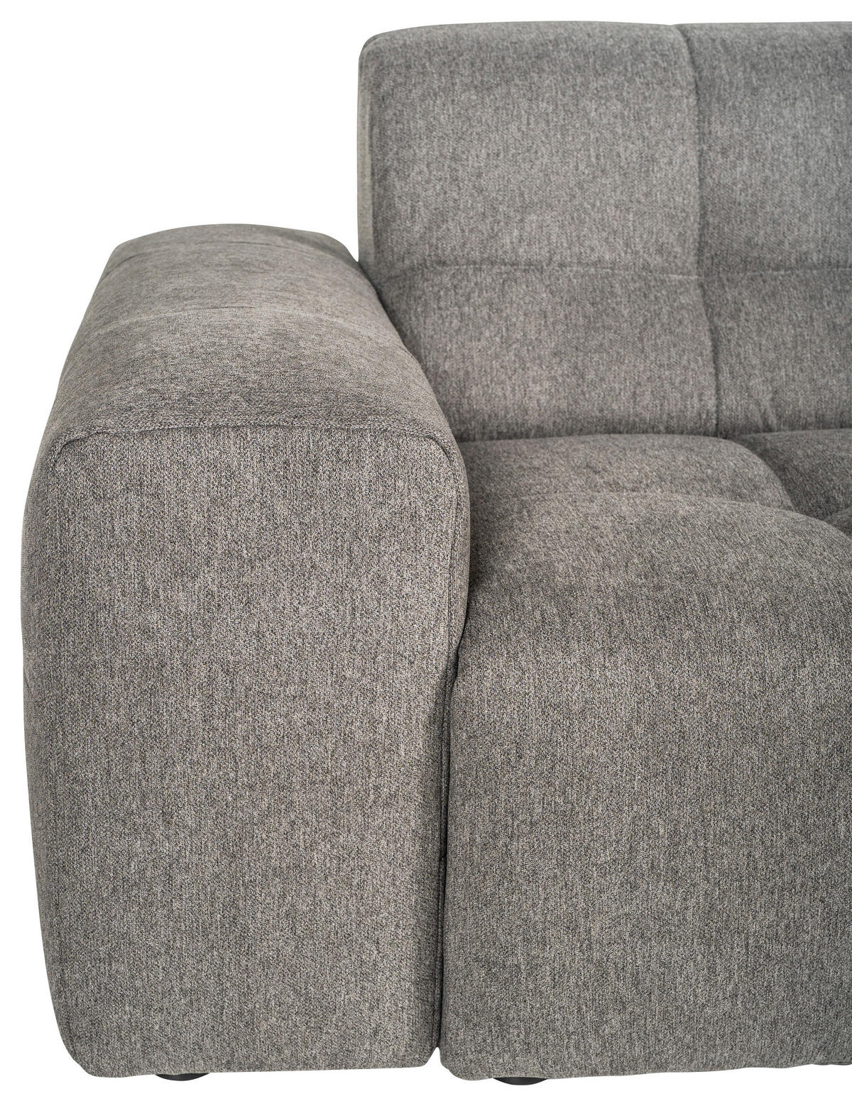 ECKSOFA Taupe Webstoff  - Taupe/Schwarz, KONVENTIONELL, Kunststoff/Textil (301/160cm) - Carryhome