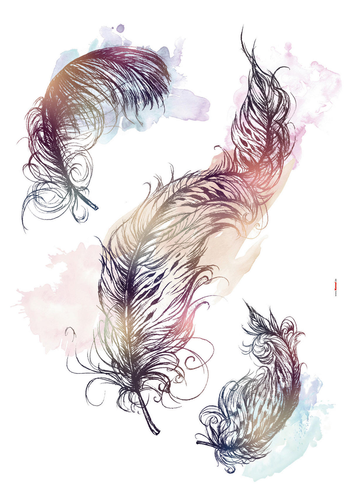 WANDTATTOO 50/70 cm     - Multicolor, Basics, Kunststoff (50/70cm) - Komar