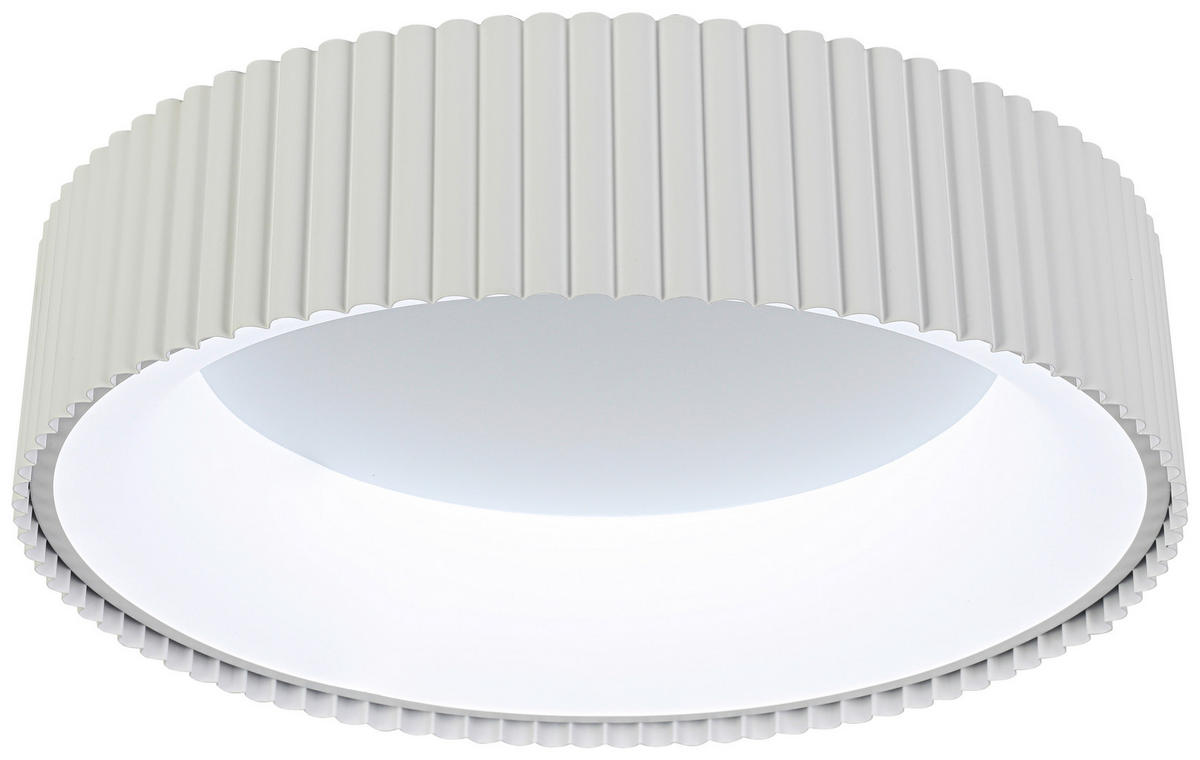 DECKENLEUCHTE  47/12,5 cm    - Weiß, Design, Kunststoff/Metall (47/12,5cm) - Collet's Monde