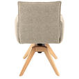 ARMLEHNSTUHL  in Webstoff  - Eichefarben/Beige, Design, Holz/Textil (57/86/65cm) - Valnatura