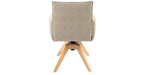 ARMLEHNSTUHL  in Webstoff  - Eichefarben/Beige, Design, Holz/Textil (57/86/65cm) - Valnatura