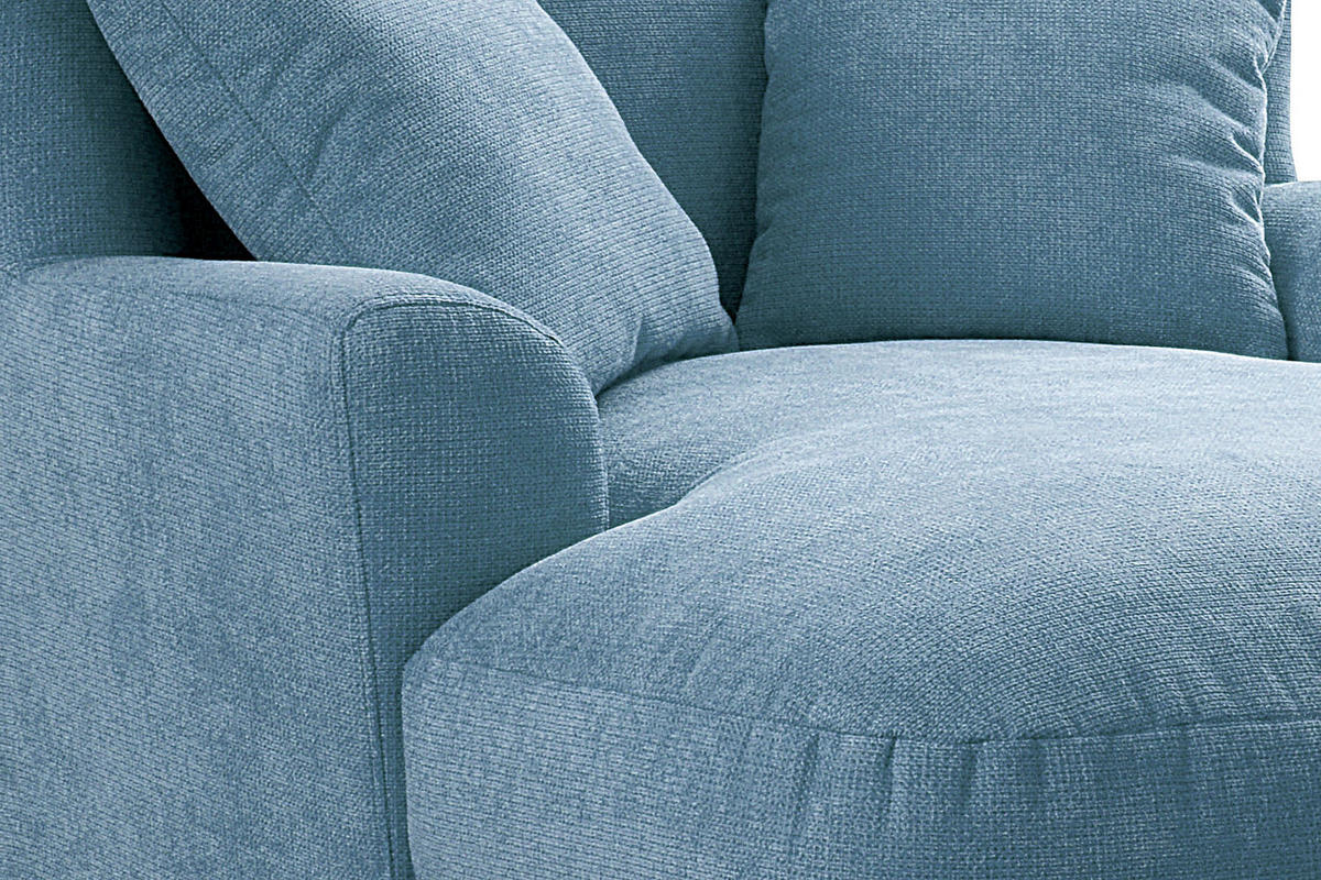 XXL-SESSEL in Hellblau  - Dunkelbraun/Hellblau, Modern, Holzwerkstoff/Textil (109/104/145cm) - Sit & More