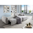 ECKSOFA Grau Flachgewebe Zierkissen, Rückenkissen, Bettkasten, Schlaffunktion, Rücken echt, Liegefläche im Originalstoff  - Schwarz/Grau, KONVENTIONELL, Kunststoff/Textil (145/285cm) - Carryhome