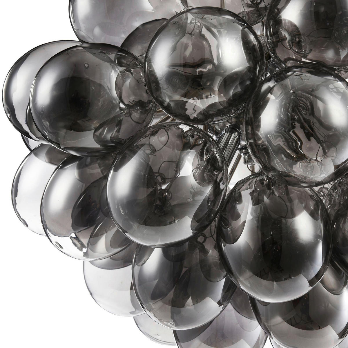 PENDELLEUCHTE 50/40/50 cm    - Grau/Nickelfarben, Trend, Glas/Metall (50/40/50cm) - MAYTONI