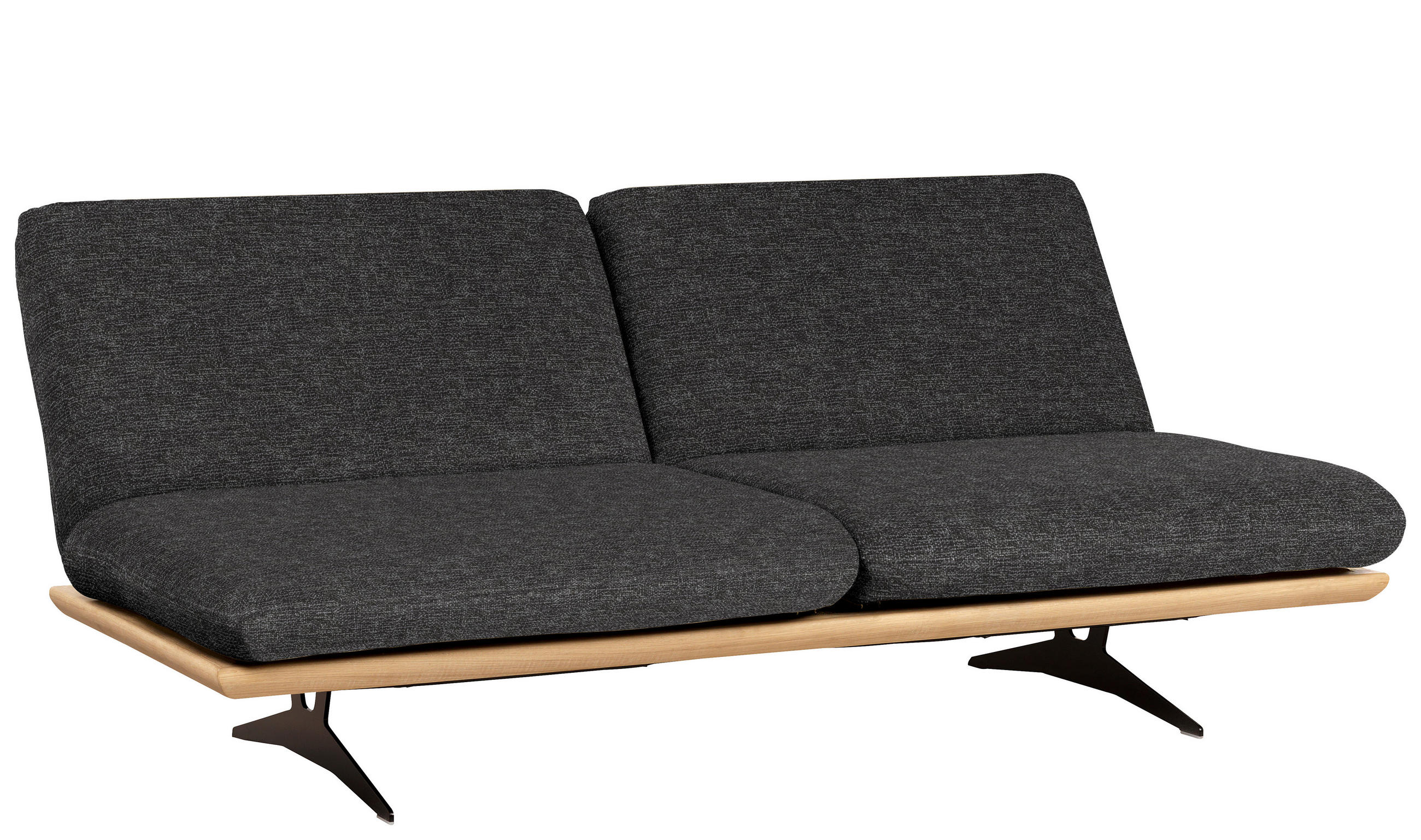 SCHLAFSOFA in Holz, Textil Anthrazit  - Anthrazit/Beige, Design, Holz/Textil (204/92/90cm) - Dieter Knoll