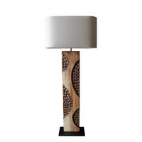 STEHLEUCHTE  40/171/20 cm   - Schwarz/Naturfarben, Design, Holz/Textil (40/171/20cm) - P & B