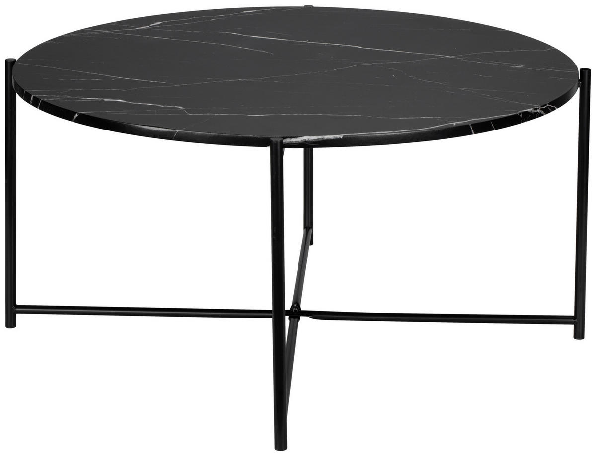 COUCHTISCH in Holz, Metall 83/83/40 cm  - Schwarz, Design, Holz/Metall (83/83/40cm) - MID.YOU