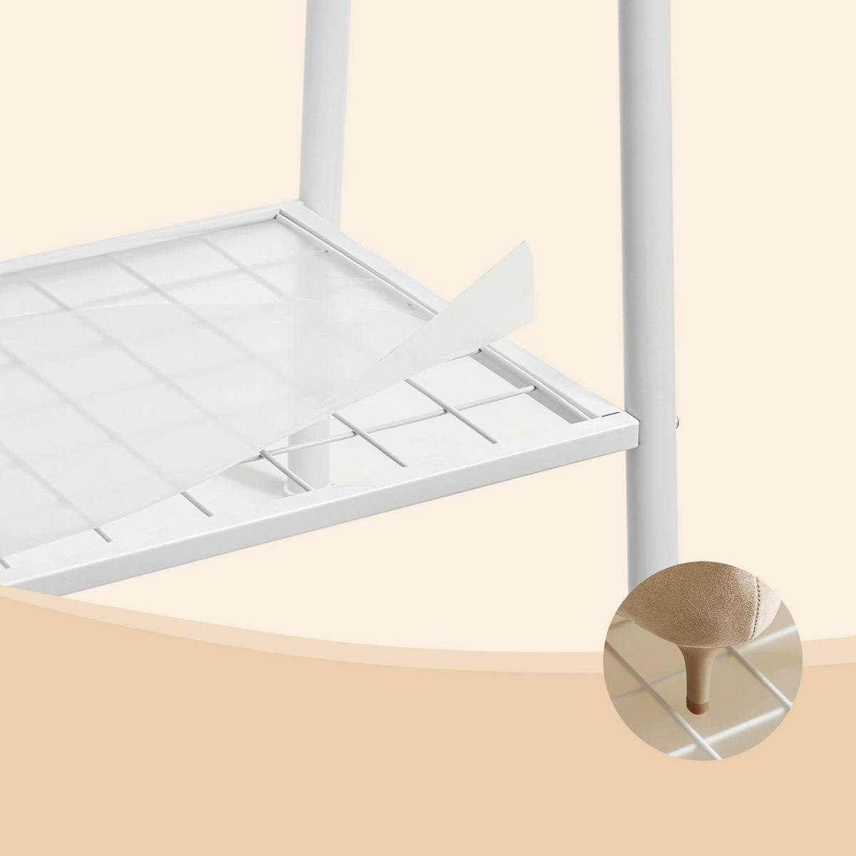 KLEIDERSTÄNDER in Weiß 92,5/153/33,5 cm   - Weiß, Trend, Metall (92,5/153/33,5cm) - Boxxx