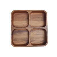 SNACKSCHALE homewares  - Akaziefarben, Natur, Holz (30/30/4,5cm) - Homeware Profession.