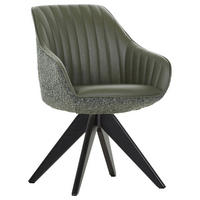 KAROSSZÉK zöld, tölgyfa színű  - tölgyfa színű/fekete, Konventionell, textil/fa (60/83/65cm) - Ambia Home