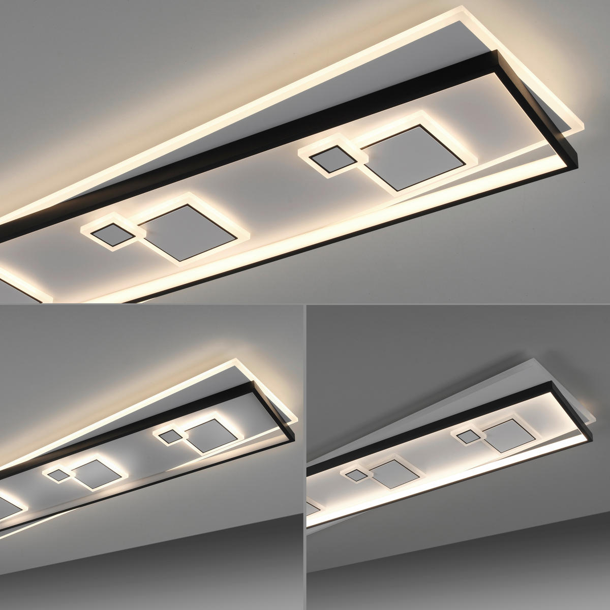 STROPNÍ LED SVÍTIDLO, 97,5/30/5,5 cm - Basics, kov/plast (97,5/30/5,5cm)