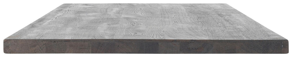 TISCHPLATTE Eiche massiv Graubraun  - Graubraun, MODERN, Holz (160/90/5,5cm) - Boxxx