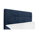 BOXSPRINGBETT 180/200 cm,  in Dunkelblau, Topper, H3 + H3 = fest  - Schwarz/Dunkelblau, Design, Textil/Metall (180/200cm) - Esposa