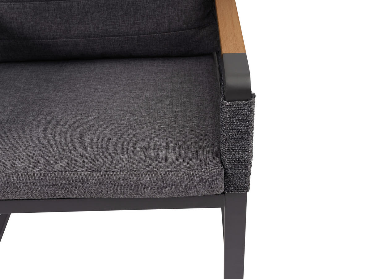 GARTENSESSEL - Dunkelgrau/Naturfarben, MODERN, Kunststoff/Textil (59/86/68cm) - Ambia Garden