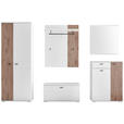 GARDEROBE 5-teilig  in 260/198/37 cm  - Eichefarben/Weiß, Design, Holzwerkstoff (260/198/37cm) - Voleo