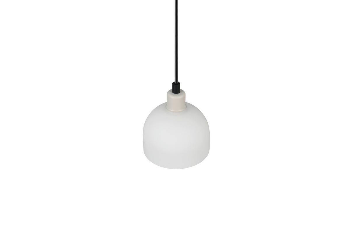 HÄNGELEUCHTE 12,0/150,0 cm    - Weiss/Grau, Basics, Glas/Metall (12,0/150,0cm)