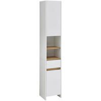 HOCHSCHRANK 32,4/182,8/32,2 cm  - Eichefarben/Weiß, KONVENTIONELL, Holzwerkstoff (32,4/182,8/32,2cm) - Xora