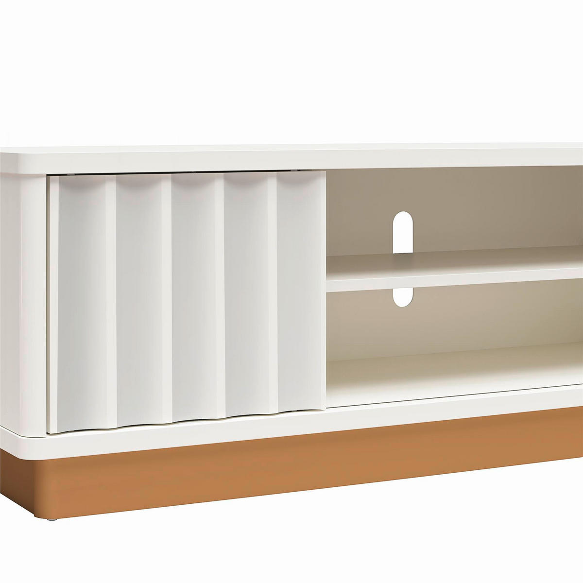 LOWBOARD Rene   in 151/44/40 cm  - Goldfarben/Weiß, Design, Holzwerkstoff (151/44/40cm) - MID.YOU
