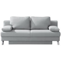 SCHLAFSOFA Cord Hellgrau  - Chromfarben/Hellgrau, Modern, Textil/Metall (194/91/90cm) - Novel