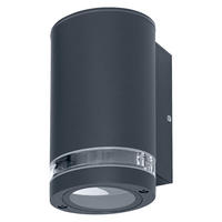 AUßENLEUCHTE 10,4/9,2/16,3 cm   - Dunkelgrau, Basics, Glas/Metall (10,4/9,2/16,3cm) - Osram
