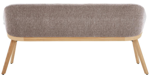 SITZBANK 191/83/59 cm Chenille Braun Eiche vollmassiv  - Eiche Bianco/Braun, KONVENTIONELL, Holz/Textil (191/83/59cm) - Linea Natura