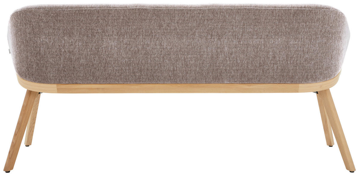 SITZBANK 191/83/59 cm Chenille Braun Eiche vollmassiv  - Eiche Bianco/Braun, KONVENTIONELL, Holz/Textil (191/83/59cm) - Linea Natura