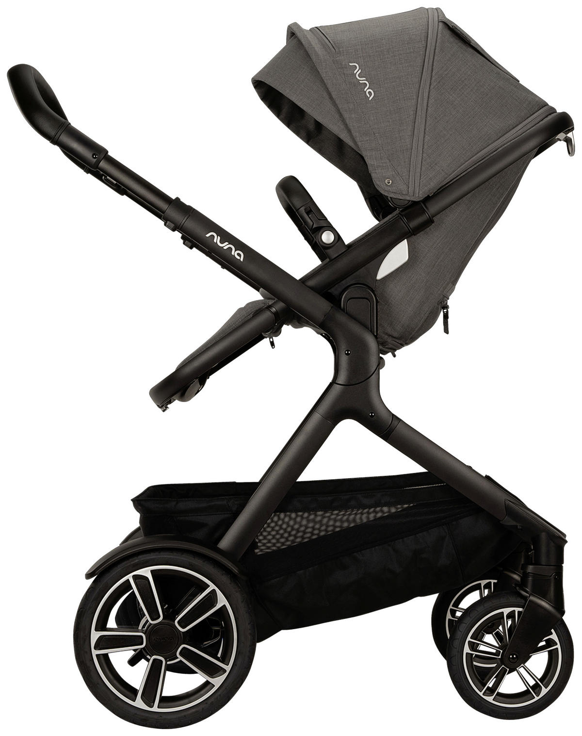 GESCHWISTERWAGEN Demi next  - Schwarz, Basics, Metall (63/123/83cm) - Nuna