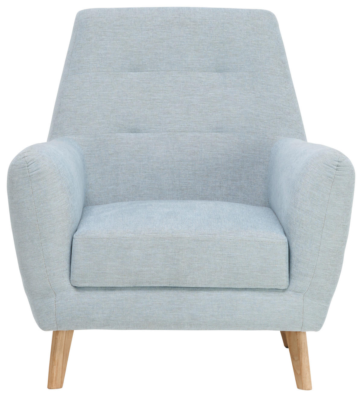 SESSEL Webstoff Blau    - Blau/Eichefarben, Design, Holz/Textil (90/105/84cm) - Carryhome