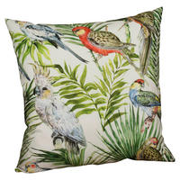ZIERKISSEN in Grün, Beige Vogel 50/50 cm  - Beige/Grün, Design, Textil (50/50cm)