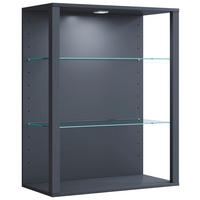 HÄNGEVITRINE in Anthrazit  - Anthrazit, Design, Glas/Holzwerkstoff (70/90/35cm) - MID.YOU