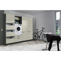 HAUSWIRTSCHAFTSRAUM 233,2/207/65 cm  in Hellgrau  - Anthrazit/Hellgrau, MODERN, Holzwerkstoff (233,2/207/65cm) - Welnova