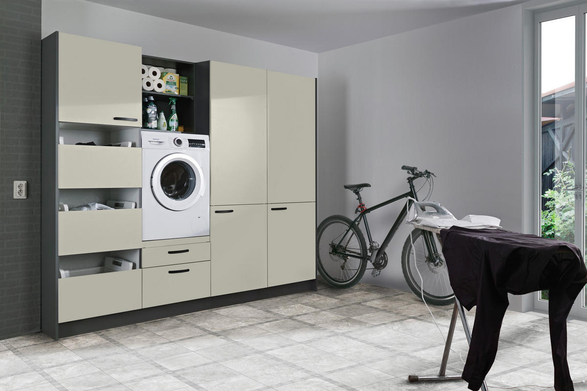 HAUSWIRTSCHAFTSRAUM 233,2/207/65 cm  in Hellgrau  - Anthrazit/Hellgrau, MODERN, Holzwerkstoff (233,2/207/65cm) - Welnova